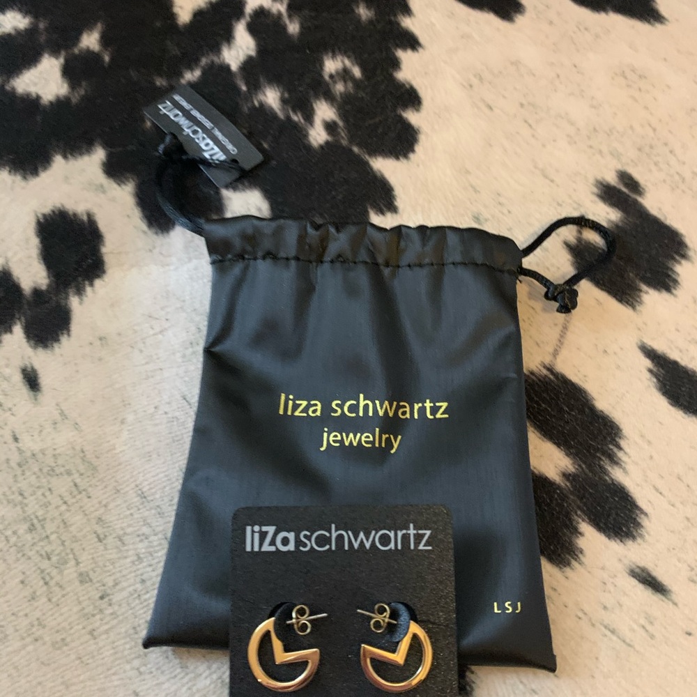 LIZA SCHWARTZ JEWELRY GOLD EARRINGS NWT